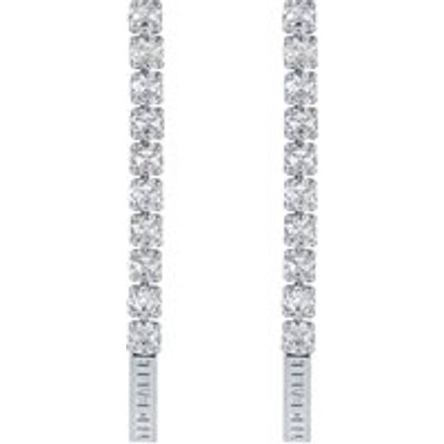 Ted Baker Mellsie Tennis Crystal Drop Earrings For Women (Silver/Crystal)