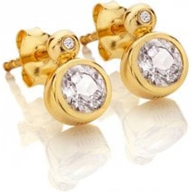 Droplet Stud White Topaz Earrings DE774