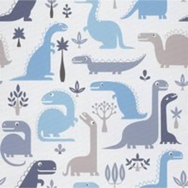 Grandeco Dinosaur Nursery Blue Textured Wallpaper - 53 x 1005cm