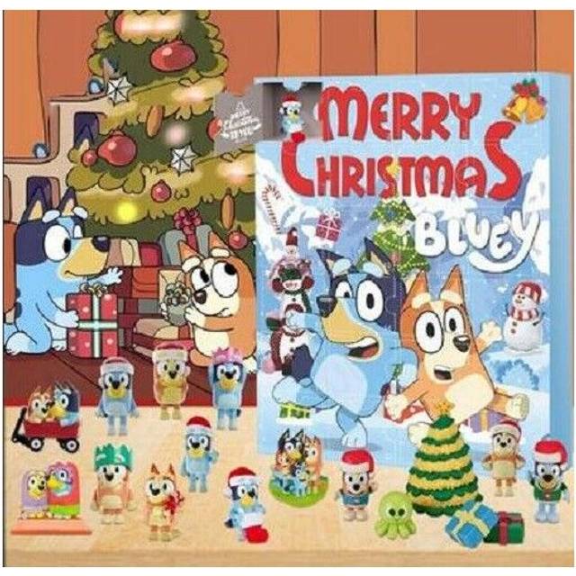 (A) Christmas Bluey Advent Calendar Contains 24 Gifts Christmas Countdown Calendar