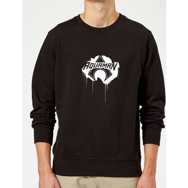 Justice League Graffiti Aquaman Sweatshirt - Black - S