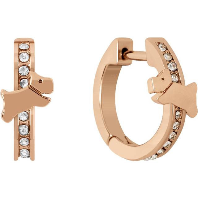 Radley 18ct Rose Gold Plated Huggie Hoop Earrings