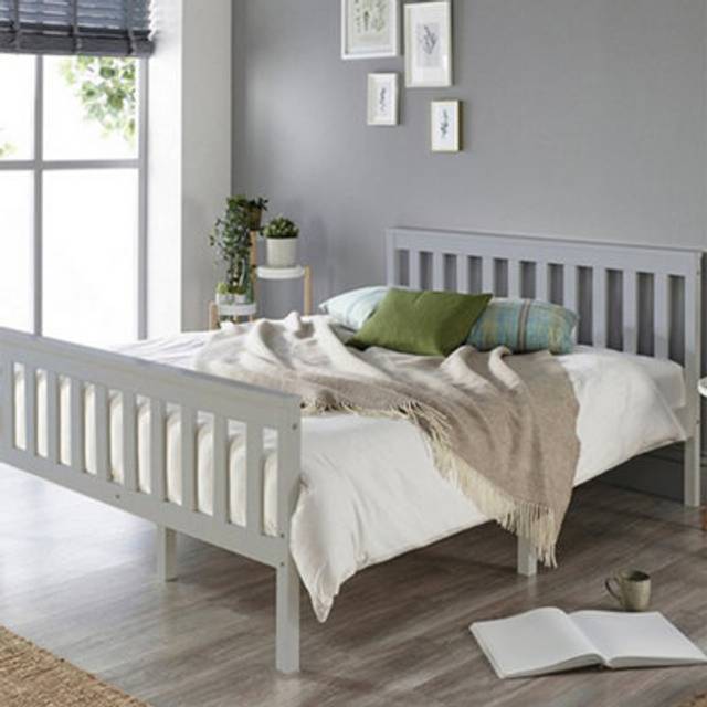 Aspire Furniture Atlantic Bed Frame In Grey - Single, Grey