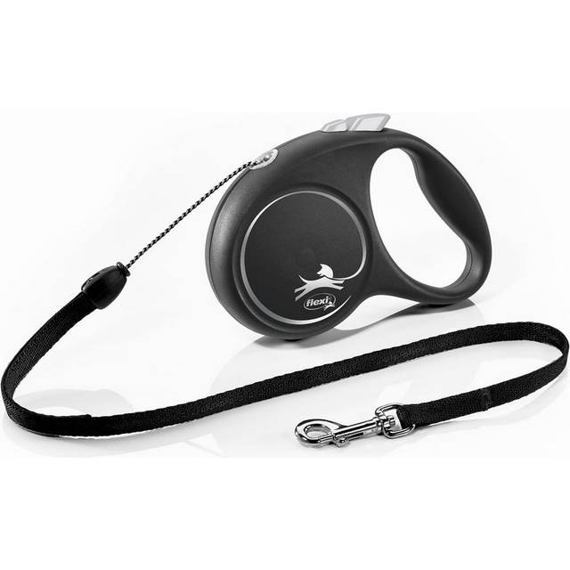 (5m, Black) Flexi Small Retractable Dog Cord