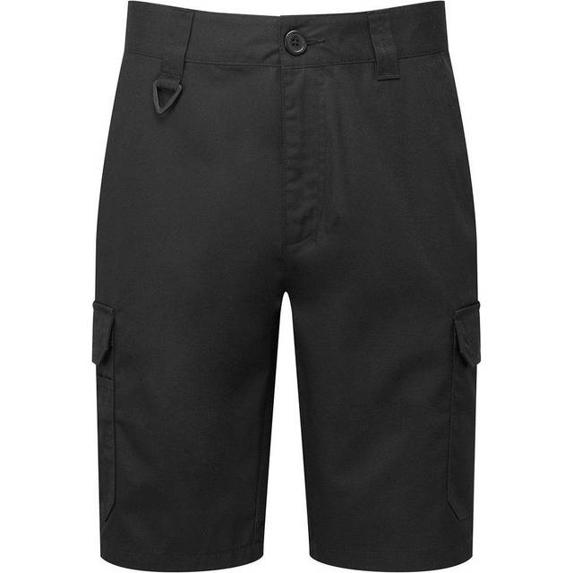 (S, Black) Premier Mens Cargo Shorts