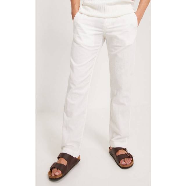 POLO RALPH LAUREN Straight Fit Linen-Cotton Pant |Vit |30 x 32