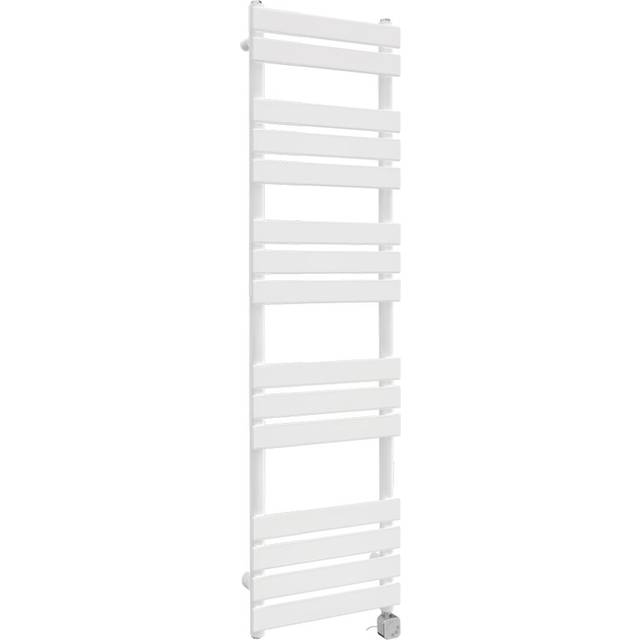 (1600x450mm, White) NRG Pre-Filled Electric Heated Towel Rail Bathroom Radiator Thermostatic Warmer Ladder