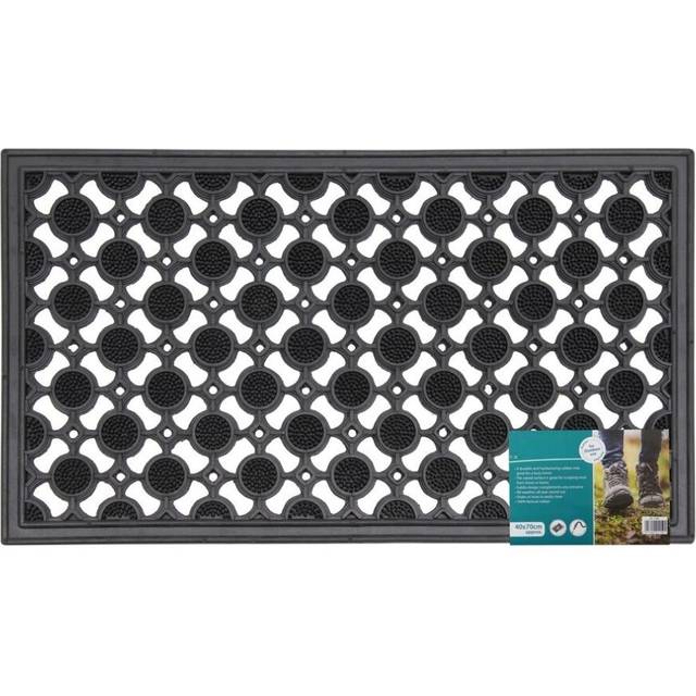 Circles Design Outdoor Rubber Scraper Door Mat 40cm x 70cm