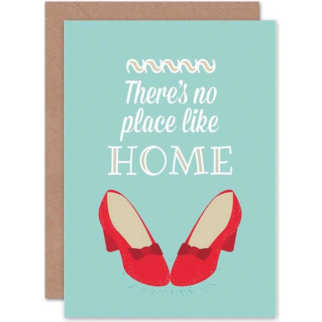 Quote Typograph Text No Place Like Home Dorothy Blank Greeting Card