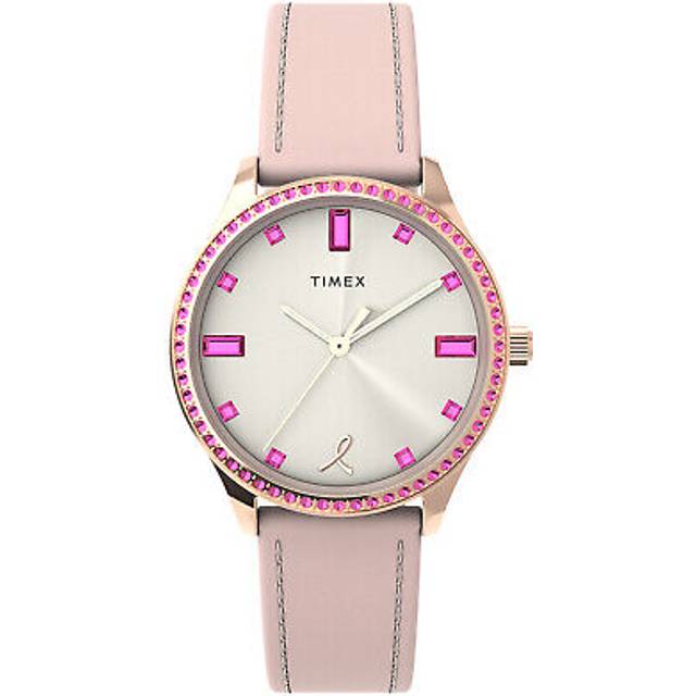 Timex Dress X Bcrf WoMens Pink Watch TW2V95700 Leather (archived) - One Size