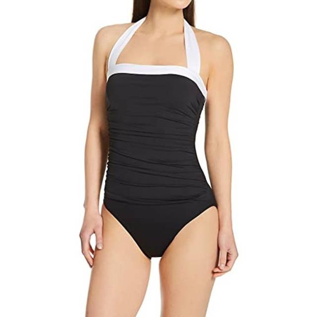 Lauren Ralph Lauren Shirred Bandeau Swimsuit, Black