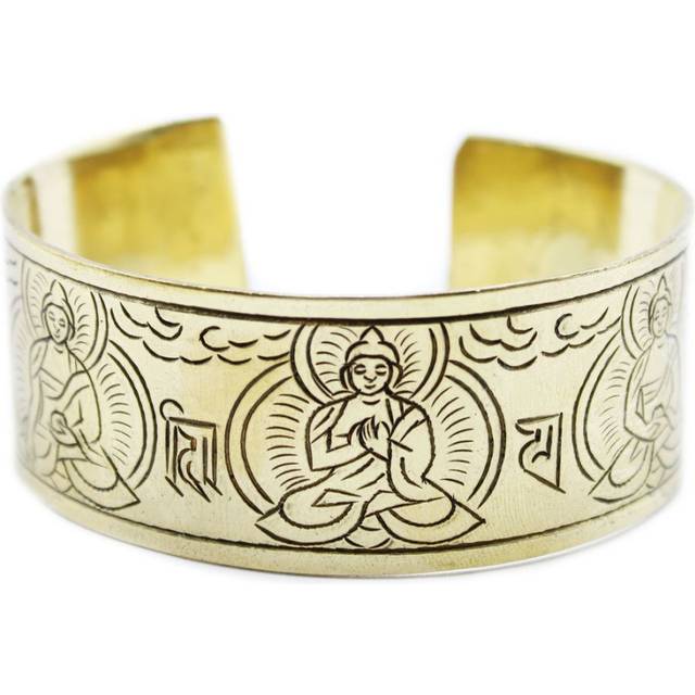 Brass Tibetan Bracelet - Five Buddha