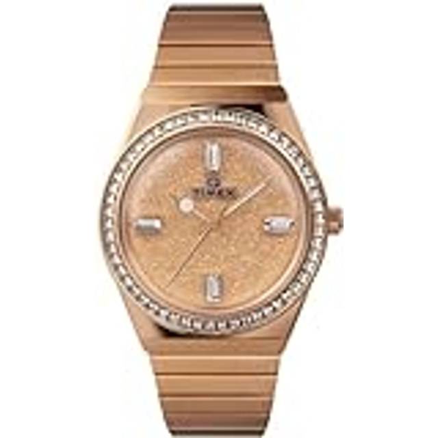 Timex Q Reissue WoMens Rose Gold Watch TW2W10700 Stainless Steel (archived) - One Size
