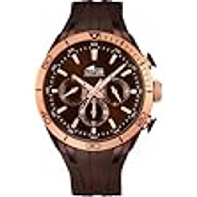 Lotus Men39s analog kvartsur med silikonrem 18194/1, Brun, armband