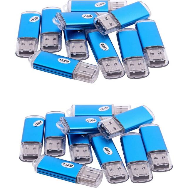 20 x USB Memory 2.0 Memory Stick Flash Drive 128MB Gift Blue