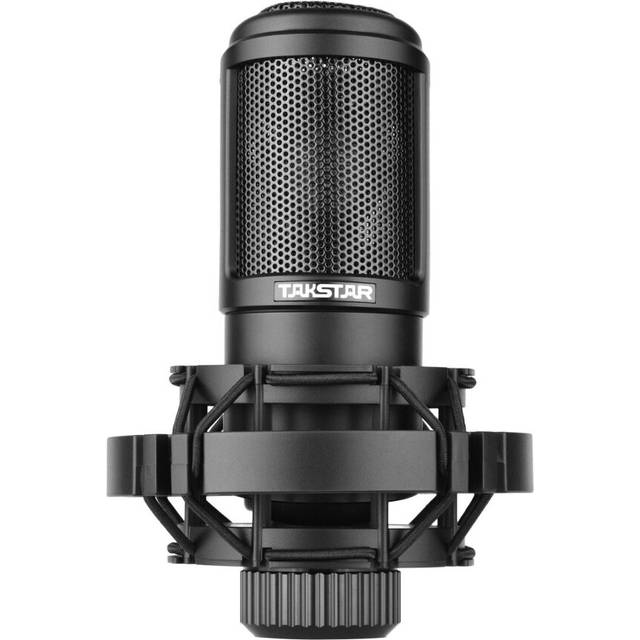 Side-address Microphone Wired Condenser Mic Cardioid Pickup Pattern with Shock Mount and Tripod