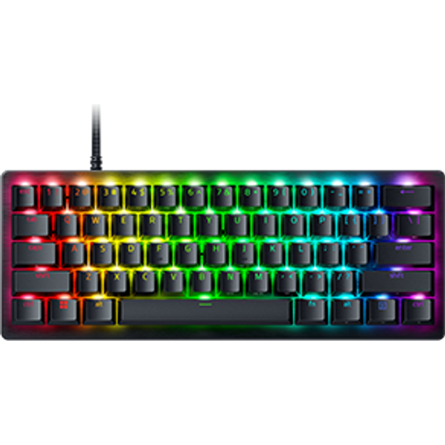 Razer Huntsman V3 Pro Mini - 60% Analogt optiskt tangentbord för esport - Snap Tap - Snabb trycksättning - snabba inbyggda justeringar - multifunktionell ratt - SE-Layout | Svart