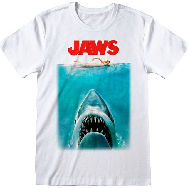 Jaws T-shirt - Poster - S XXL - för Herr - vit