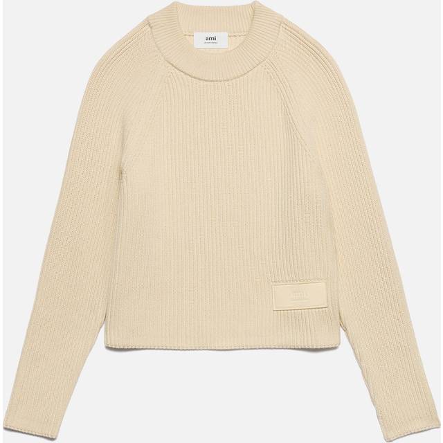 AMI Label Cotton and Wool-Blend Jumper - L - White