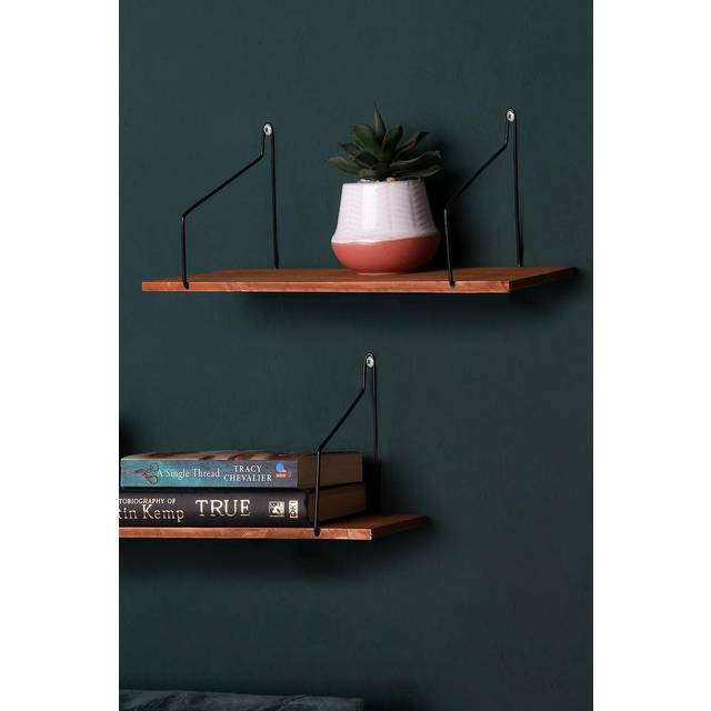 OHS Set Of 2 Wood Shelf - Oak - White