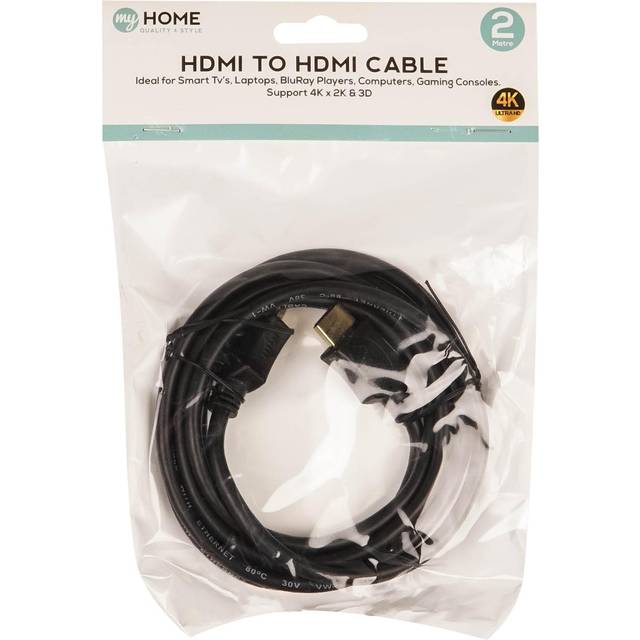 My Home HDMI to HDMI Long Cable - 2m - 2 x 22 x 2cm