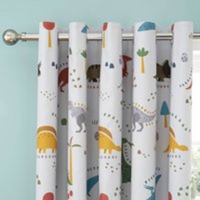 Dinosaur Adventure Blackout Eyelet Curtains - Multicolor