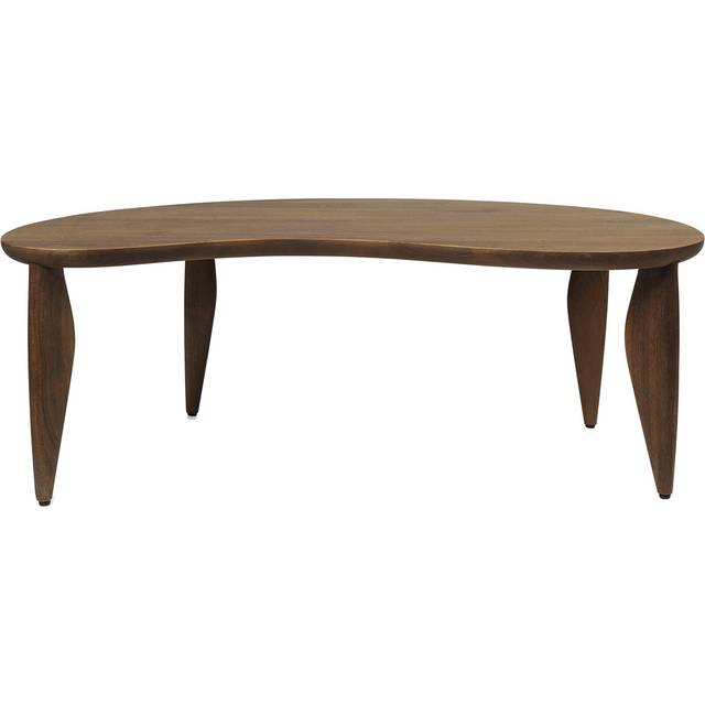 Ferm Living - Feve Coffee Table - walnuss/geölt/LxBxH 120x60x41,5cm/mit verstellbaren Füßen - walnut (41.5 x 120.0 x 60.0cm)