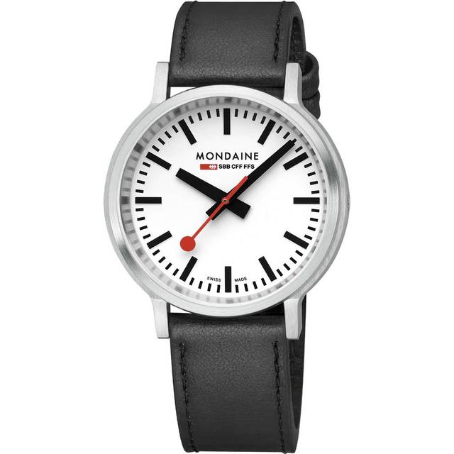 Mondaine SBB Stop2Go BackLight White Grape Leather