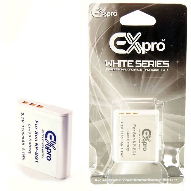 Ex-pro white replacement battery np-bg1 np-fg1 for sony digital cameras