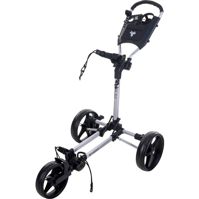 Fastfold Slim 3 Wheel Push Golf Trolley Silver/Black
