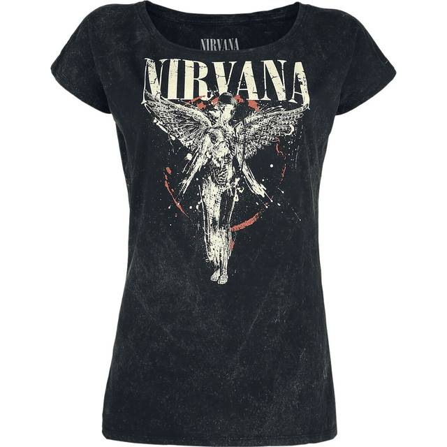 Nirvana T-shirt - Angel - S 3XL - f&#xF6;r Dam - skiffer