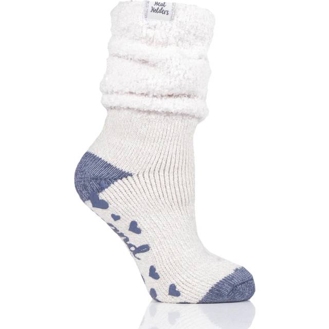 Ladies Original Sleep Socks with Feather Top - Lilac & Grey