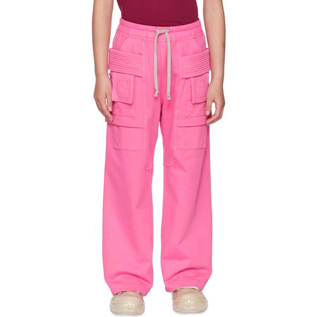 Rick Owens Kids Pink Creatch Cargo Pants - HOT PINK - 12Y