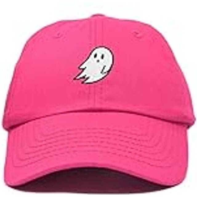 DALIX Ghost Embroidery Dad Hat Baseball Cap Cute Halloween in Hot Pink
