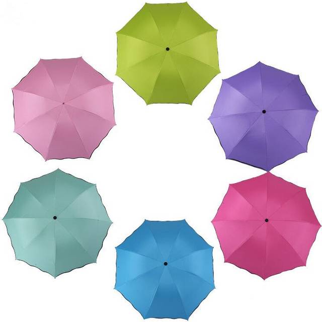 6Colors Anti-UV Waterproof Portable Travel Umbrella Small Fashion Folding Umbrella Rain Women Gift Men Mini Pocket Parasol
