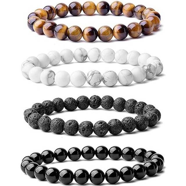 Natural 8mm Gorgeous Semi-Precious Gemstones Healing Crystal Stretch Beaded Bracelet Unisex