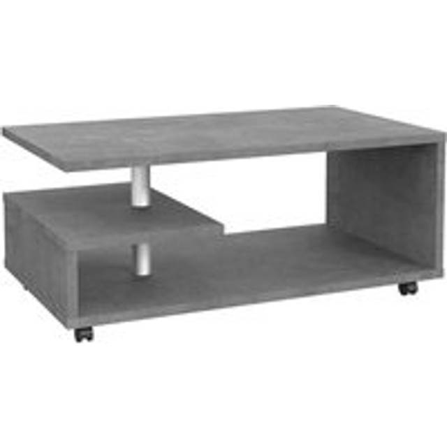 Bailey Coffee Table In Concrete Optic Dark Grey, Grey