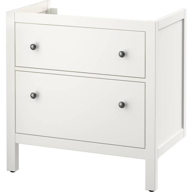 HEMNES Kommod med 2 lådor, vit, 80x47x83 cm
