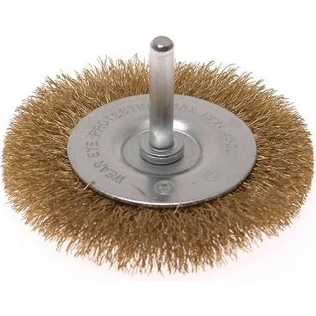 Faithfull Brass Wire Wheel Brush 75mm 6mm Shank