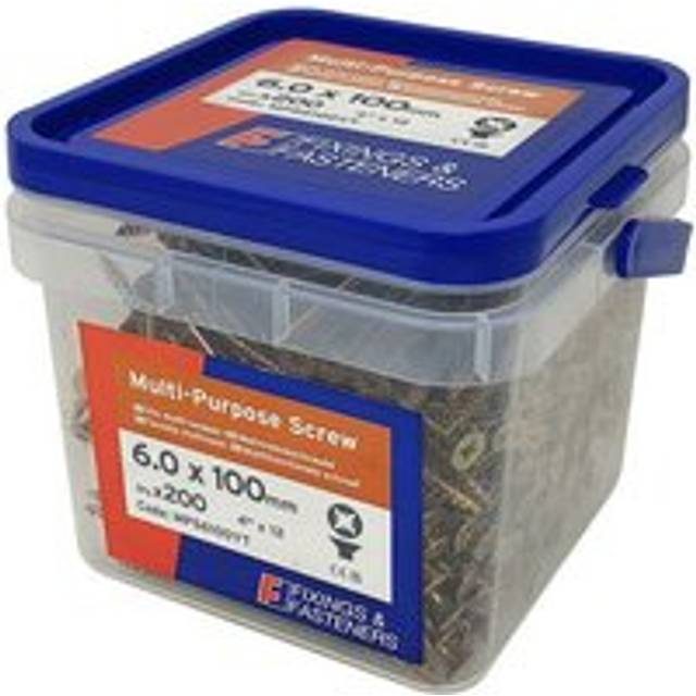 ForgeFix MPS6100YT MultiPurpose Pozi Compatible Screw CSK ST ZYP 6...