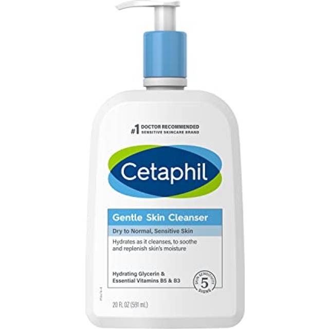 Face Wash by CETAPHIL  Hydrating Gentle Skin Cleanser for Dry to Normal Sensitive Skin  NEW 20oz  Fragrance Free  Soap Free and Non-Foaming