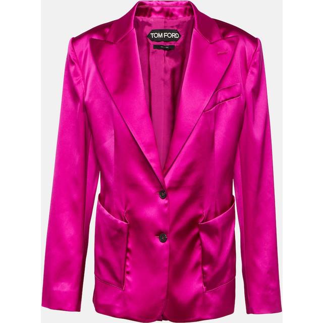 Tom Ford Single-breasted satin blazer - pink (UK 10)