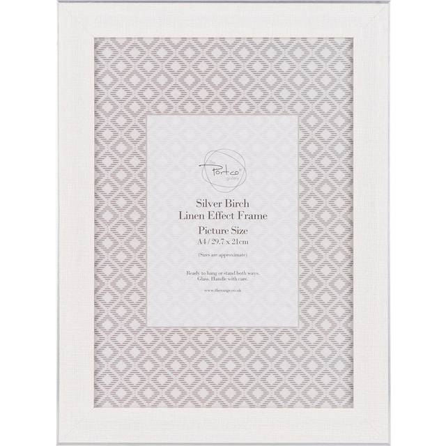 The Port. Co Gallery Silver Birch Linen Effect Photo Frame A4