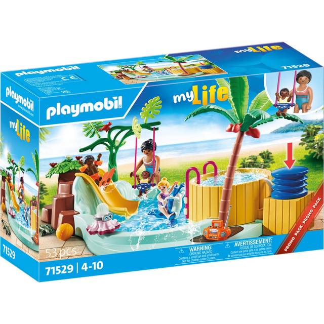 PLAYMOBIL MY LIFE Barnpool med bubbelpool 71529