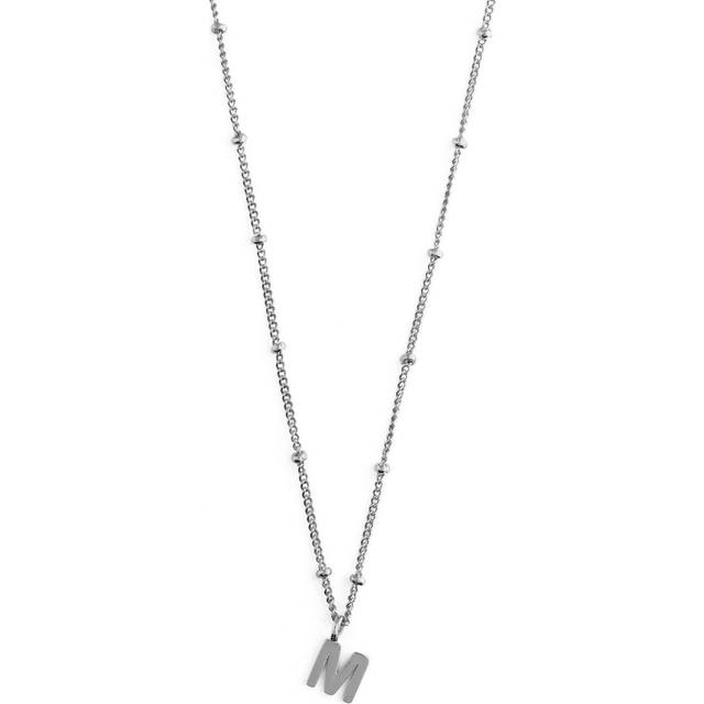 Satellite Chain Initial Necklace - Silver - Orelia