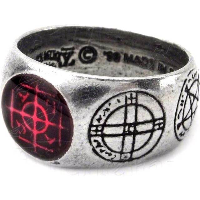 Agla alchemy ring magical protection kabbalistic talisman seals + free pouch
