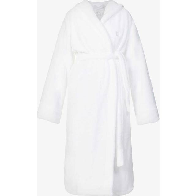 Soho Home Womens White Logo-embroidered Recycled-polyester House Robe 1 Size - WHITE