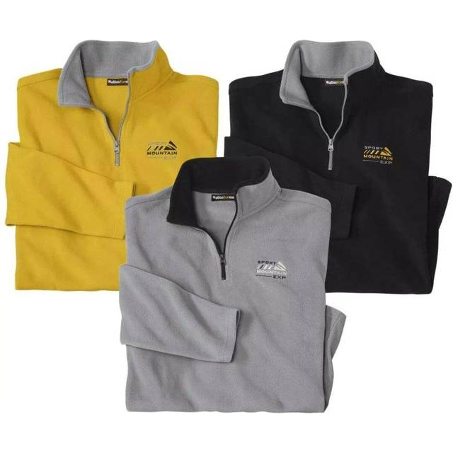 Microfleece Jumper (Pack of 3) - Mid Grey - L