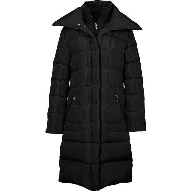 Heine Zip-Up Quilted Down Filled Coat - Black