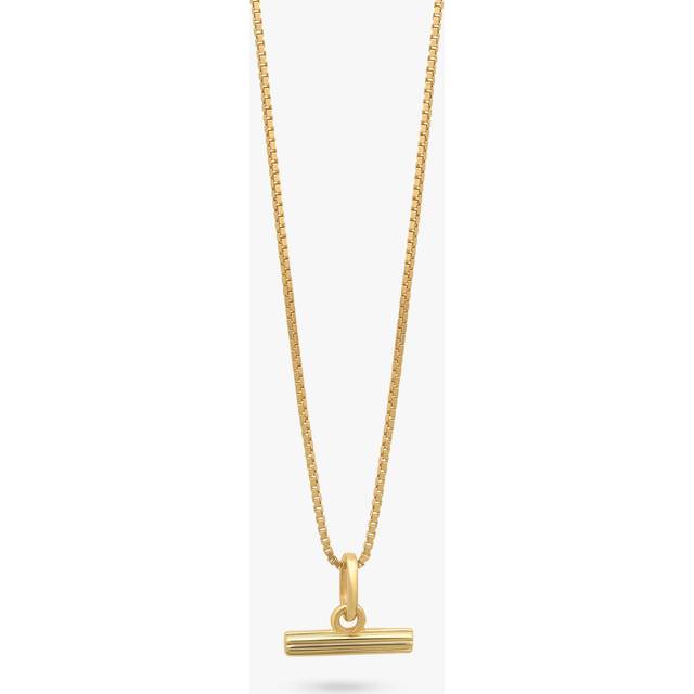 Rachel Jackson London Mini T-Bar Necklace, Gold